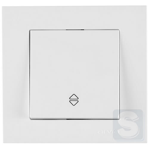 Вимикач одноклавішний ПРОХІДНИЙ Arvia Electric KAREN Білий (20 01 1000 209)